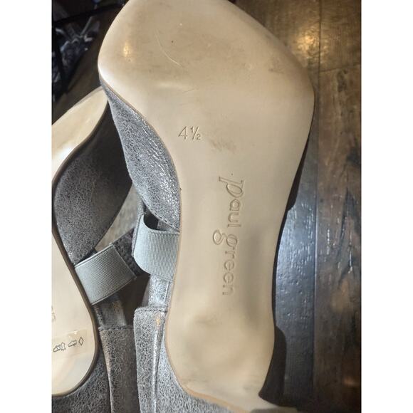 Paul Green Nicki Mary Jane Pump Heels Shoes Womens Size 4.5 US Gold Leather - Picture 6 of 7